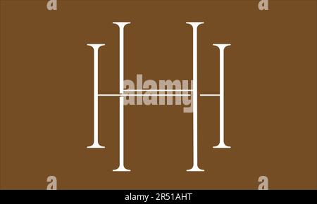 HH H Initial Letter Vector Logo Design Stock Vector