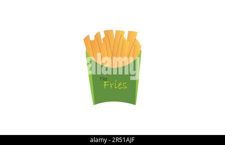 French fries on a white background Stock Vector
