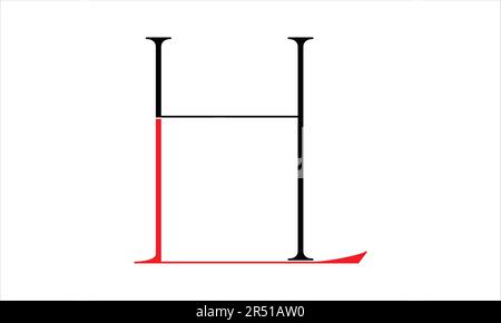 HL LH H L Initial Letter Vector Logo Design Stock Vector