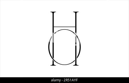 HO OH H O Initial Letter Vector Logo Design Stock Vector