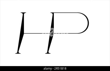 HP PH H P Initial Letter Vector Logo Design Stock Vector