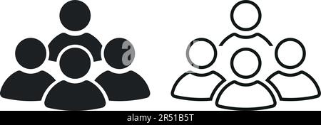 black people Community black Icon vector Stock Vector