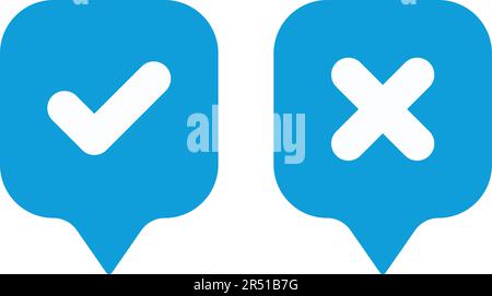 yes and no vote speech bubble vector design Stock Vector