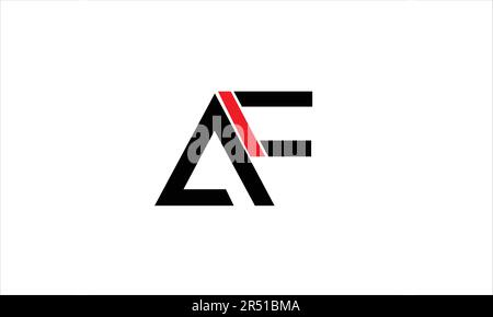 AF FA A F Initial Letter Vector Logo Design Stock Vector