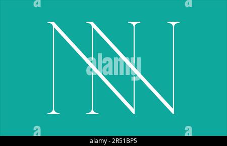 NN N Initial Letter Vector Logo Design Stock Vector