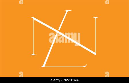 NL LN N L Initial Letter Vector Logo Design Stock Vector
