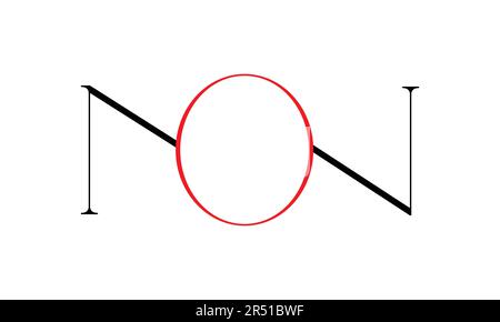 NO ON N O Initial Letter Vector Logo Design Stock Vector
