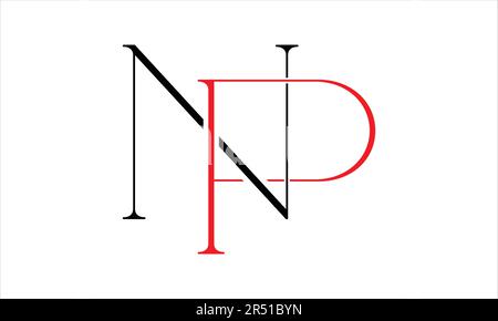 NP PN N P Initial Letter Vector Logo Design Stock Vector