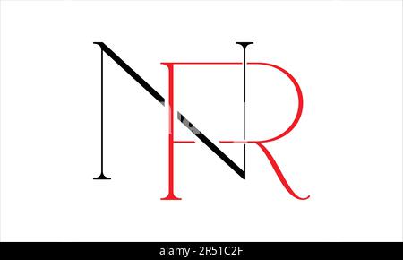 NR RN N R Initial Letter Vector Logo Design Stock Vector