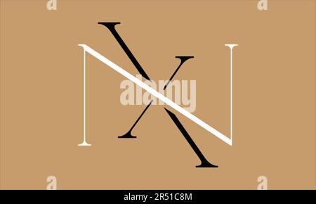 NX XN N X Initial Letter Vector Logo Design Stock Vector