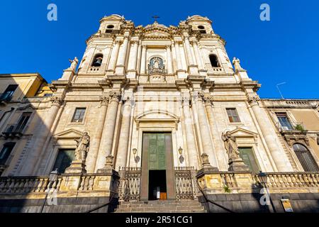 Church of San Benedetto (Chiesa di San Benedetto), via  Crociferi, Catania, Siciliy; Italy. This church belongs to the most important churches of the Stock Photo