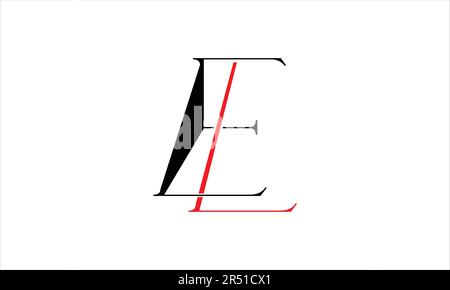 EL LE E L Initial Letter Vector Logo Design Stock Vector