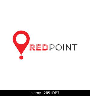 eps10 vector redpoint or location logo design template. navigation or map symbol isolated on white background Stock Vector