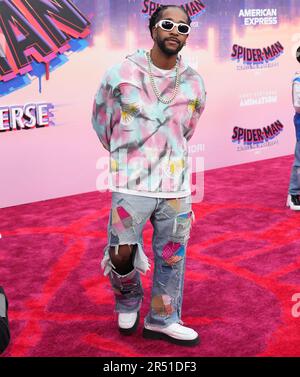 Omarion arrives at the Sony Pictures Animation's SPIDER-MAN: ACROSS THE SPIDER-VERSE World Premiere held at the Regency Village Theater in Westwood, CA on Tuesday, ?May 30, 2023. (Photo By Sthanlee B. Mirador/Sipa USA) Stock Photo