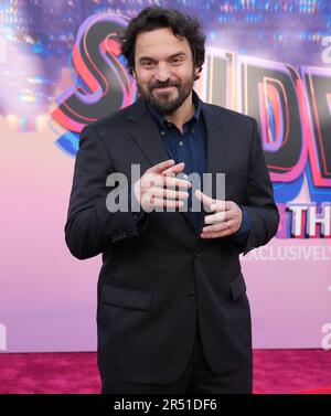 Jake Johnson arrives at the Sony Pictures Animation's SPIDER-MAN: ACROSS THE SPIDER-VERSE World Premiere held at the Regency Village Theater in Westwood, CA on Tuesday, ?May 30, 2023. (Photo By Sthanlee B. Mirador/Sipa USA) Stock Photo