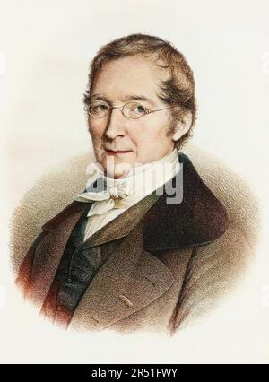 Portrait de Louis-Joseph Gay-Lussac (Louis Joseph Gay Lussac) (1778 - 1850) - Portrait of Joseph-Louis Gay-Lussac (1778-1850), French chemist and physicist, engraving Stock Photo