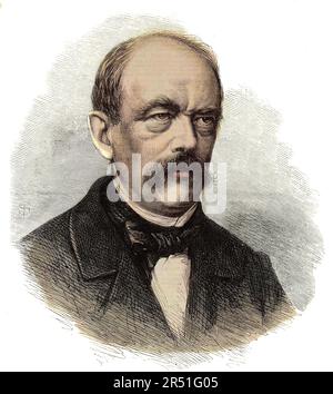 Portrait of Otto von Bismarck (1815-1898), as prime minister of King of Prussia Stock Photo