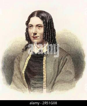 Portrait of the writer Harriet Beecher Stowe, Marie Alexandre Alophe ...