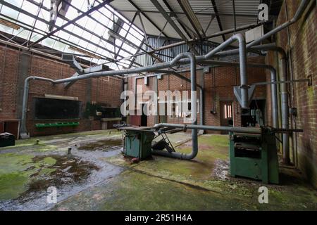 The building has been abandoned and left rotting. MILLISLE, NORTHERN IRELAND: THIS ABANDONED juvenile prison housed young boys who were in for crimes Stock Photo