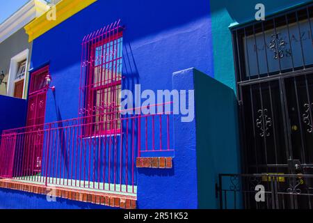 Colorful houses of Bo-Kaap in Cape Town, South Africa Stock Photo