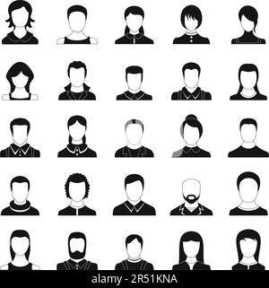 Avatar icon set vector illustration Stock Vector