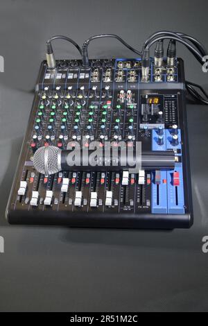 The picture mixing console used for information and process multiple ...
