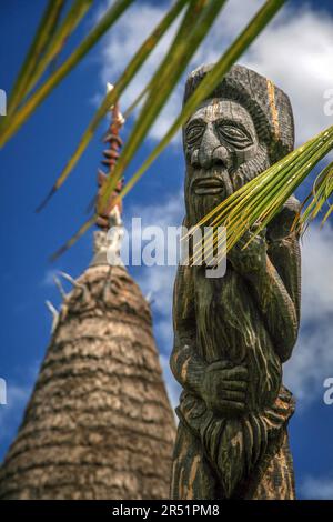 Centre culturel Tjibaou, Nouméa, Nouvelle Calédonie Stock Photo