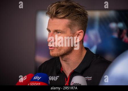 Nico Hulkenberg Of Haas F Team Looks On During The F Grand Prix Of Monaco At Circuit De Monaco