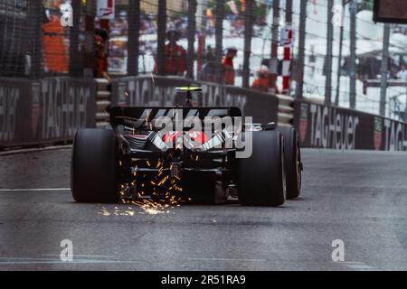 Monte-Carlo, Monaco, Circuit de Monaco, 28.May.2023: Nico Hulkenberg, Haas F1 driver,  during the Formula One Monaco Grand Prix Stock Photo