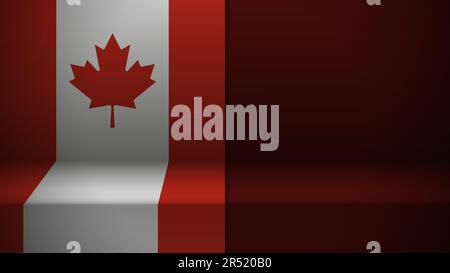 3d background with flag of Canada. An element of impact for the use you want to make of it. Stock Vector