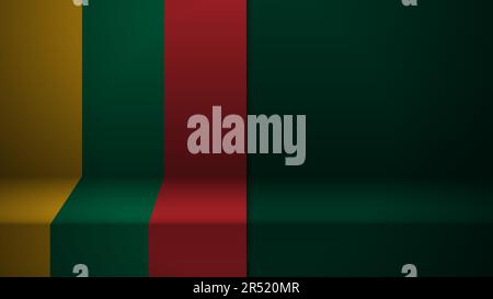 3d background with flag of Lithuania. An element of impact for the use you want to make of it. Stock Vector