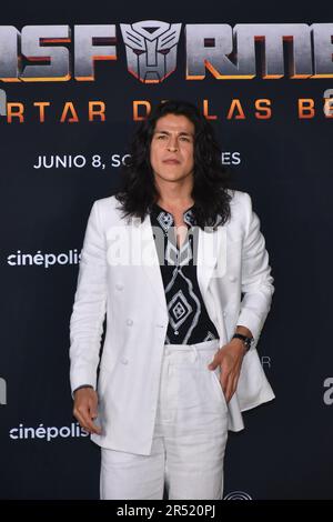 Mexico City, Mexico. 30th May, 2023. May 30, 2023, Mexico City, Mexico: Actor Cristo Fernandez attends the red carpet of the Transformers: Rise of the Beasts Film Premiere at Cinepolis Perisur, on May 30, 2023 in Mexico City, Mexico. (Photo by Carlos Tischler/Eyepix/Sipa USA) Credit: Sipa USA/Alamy Live News Stock Photo