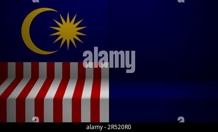 3d background with flag of Malaysia. An element of impact for the use you want to make of it. Stock Vector