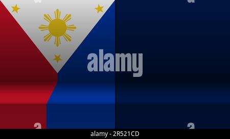 3d background with flag of Philippines. An element of impact for the use you want to make of it. Stock Vector