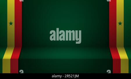 3d background with flag of Senegal. An element of impact for the use you want to make of it. Stock Vector
