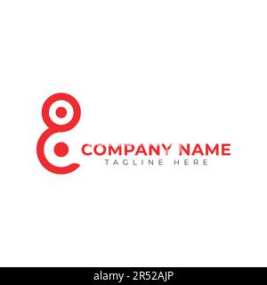 eps10 vector number eight or 8 logo design template. letter c symbol isolated on white background Stock Vector