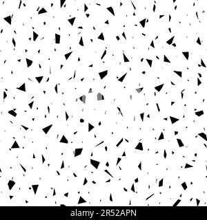 Vector Seamless Particles Pattern on White Background. Big Explode Flash, Cartoon Explosion, Star Burst. Stock Vector