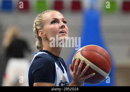Prague, Czech Republic. 31st May, 2023. Prague, Czech Republic, May 31, 2023. Petra Holesinska attends the training of Czech team prior to women's Basketball European Championship, Prague, Czech Republic, May 31, 2023. Credit: Michal Kamaryt/CTK Photo/Alamy Live News Stock Photo