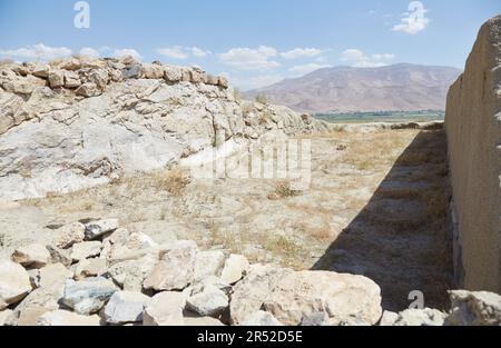 The ancient Urartian fotress of Cavustepe, outside of Van in eastern Turkey Stock Photo