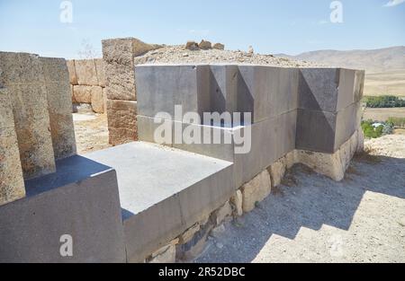 The ancient Urartian fotress of Cavustepe, outside of Van in eastern Turkey Stock Photo