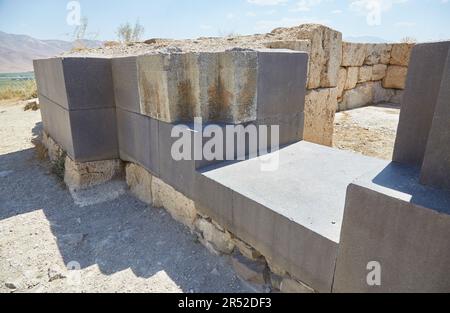 The ancient Urartian fotress of Cavustepe, outside of Van in eastern Turkey Stock Photo