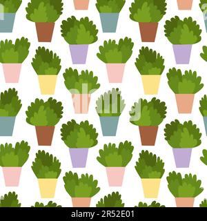 Vector cactuses pattern Stock Vector