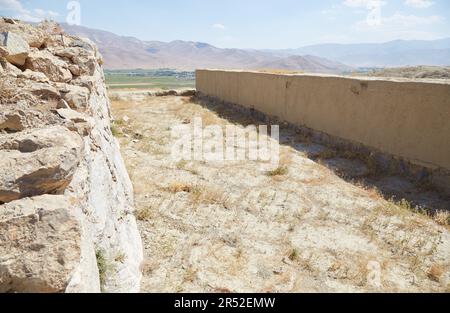 The ancient Urartian fotress of Cavustepe, outside of Van in eastern Turkey Stock Photo