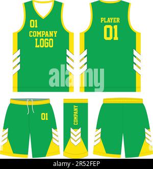 Basketball Uniform, Shorts, Template for Basketball Club. Front and