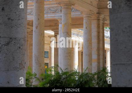 Italia, Italy, Tuscany, Montecatini Termeerme, city centre, Terme Tettuccio, spa, Tettuccio thermal baths, marble columns Stock Photo