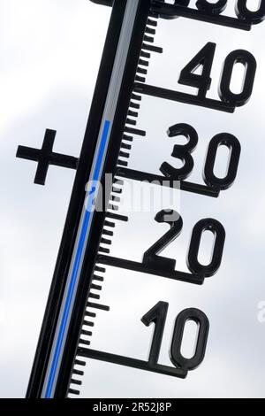 Symbolic image, global warming, heat wave, thermometer, 36 degrees Celsius, Baden-Wuerttemberg, Germany Stock Photo
