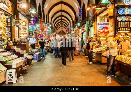 Grand Bazaar, covered alleys, Istanbul, Turkey, Bazaar Stock Photo