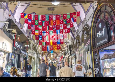 Grand Bazaar, covered alleys, Istanbul, Turkey, Bazaar Stock Photo