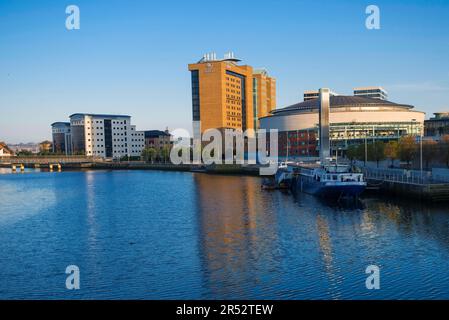 Waterfront Hall, Belfast, Northern Ireland, architect Robinson McIlwaine Stock Photo