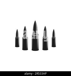 Black bullet ammunition design vector illustration Stock Vector